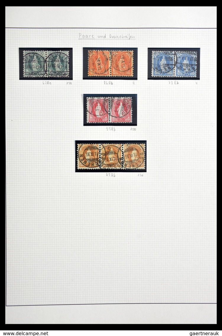 Schweiz: 1854-2002: Very extensive, partly specialised, mostly cancelled collection Switzerland 1854