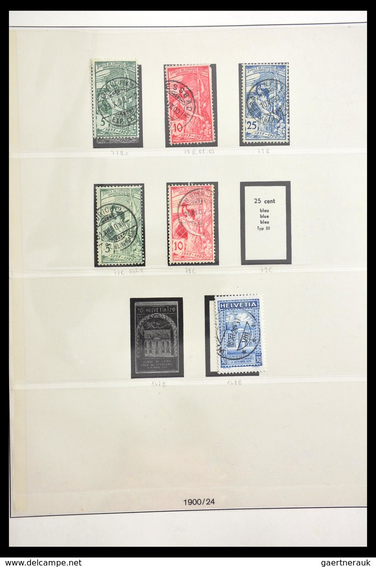 Schweiz: 1854-2002: Very extensive, partly specialised, mostly cancelled collection Switzerland 1854