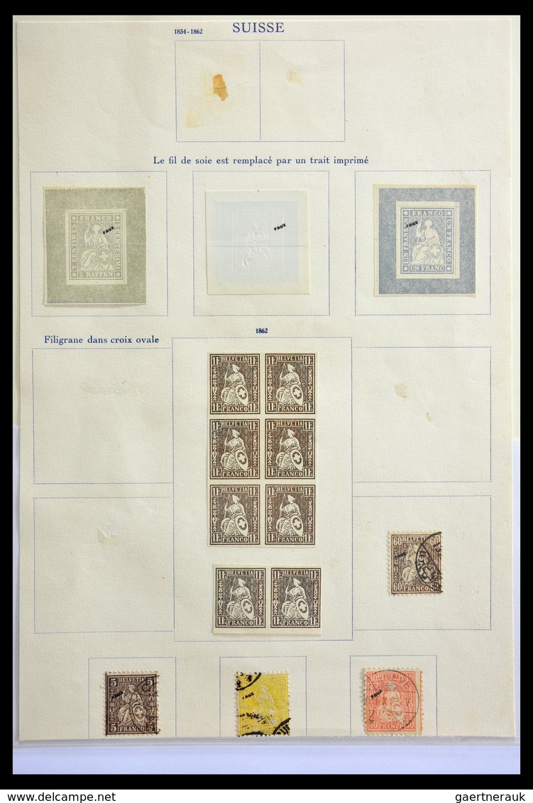Schweiz: 1854-2002: Very extensive, partly specialised, mostly cancelled collection Switzerland 1854