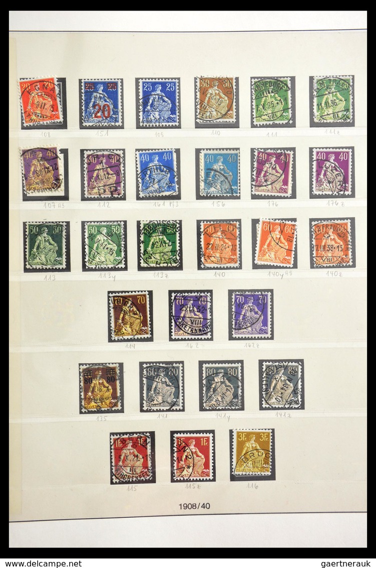 Schweiz: 1854-2002: Very extensive, partly specialised, mostly cancelled collection Switzerland 1854