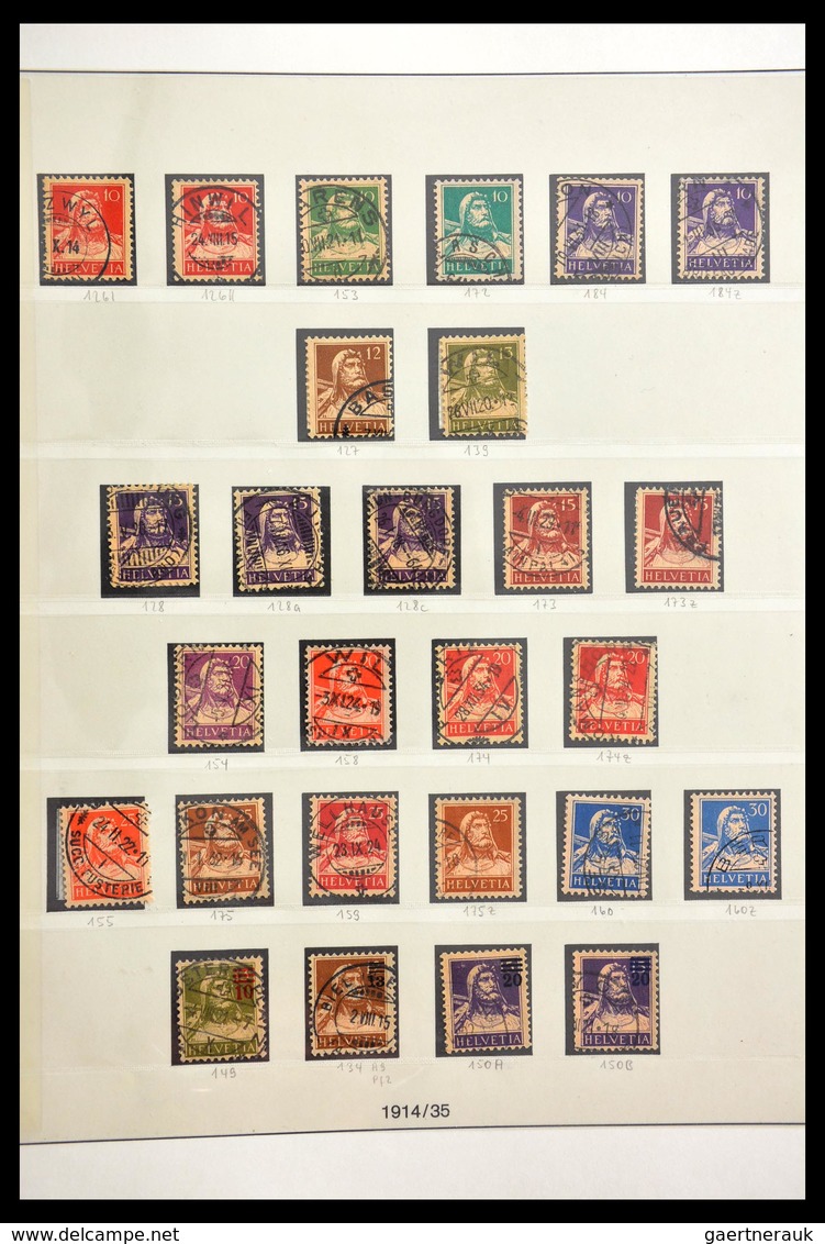 Schweiz: 1854-2002: Very extensive, partly specialised, mostly cancelled collection Switzerland 1854