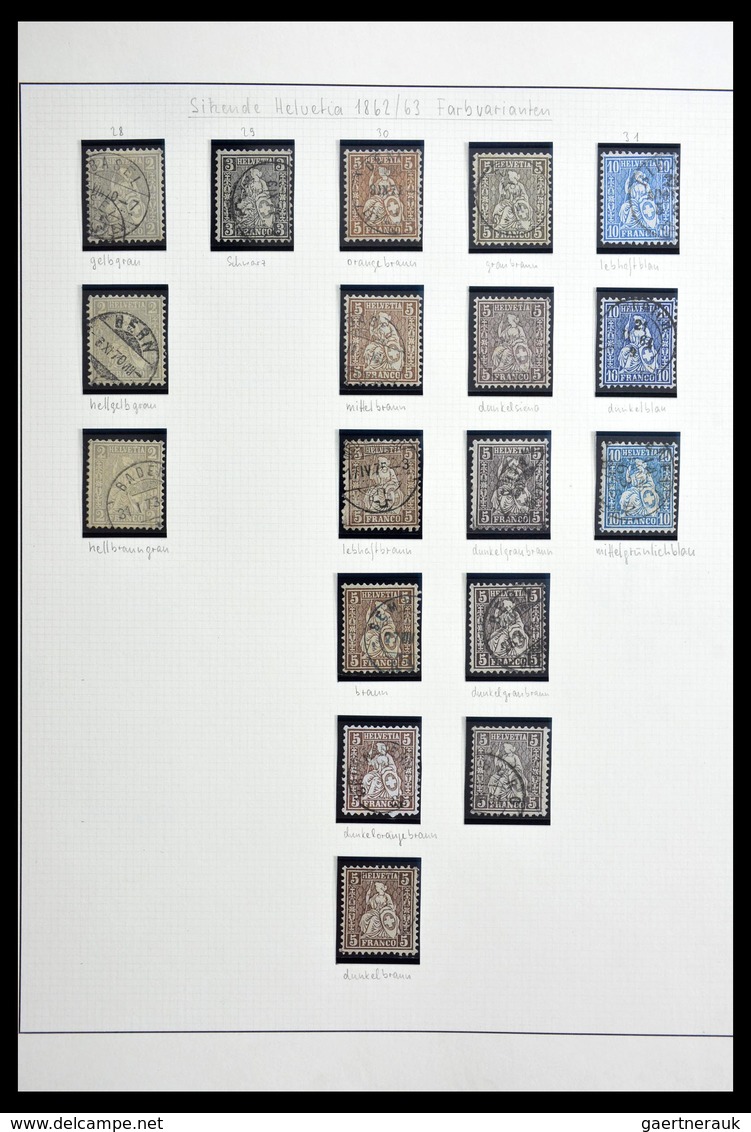 Schweiz: 1854-2002: Very extensive, partly specialised, mostly cancelled collection Switzerland 1854