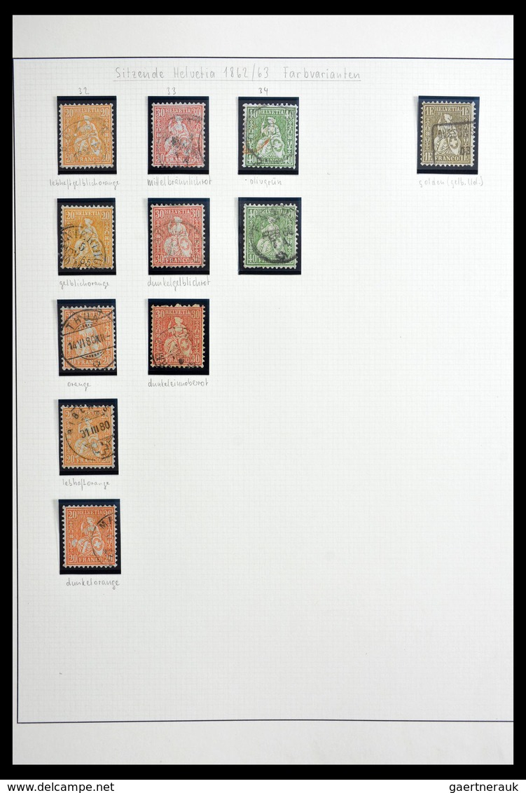 Schweiz: 1854-2002: Very extensive, partly specialised, mostly cancelled collection Switzerland 1854