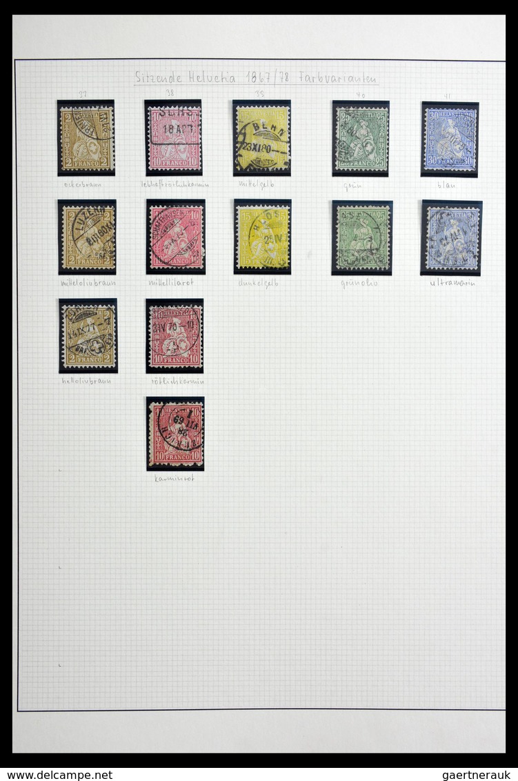 Schweiz: 1854-2002: Very extensive, partly specialised, mostly cancelled collection Switzerland 1854