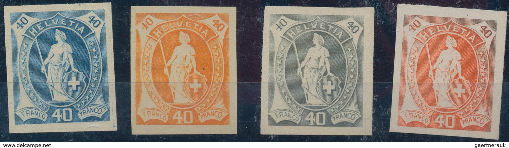 Schweiz: 1860/1950 (ca.), Marken-Partie Auf Steckkarten, Incl. Einigen Besonderheiten, Besseren Wert - Sammlungen