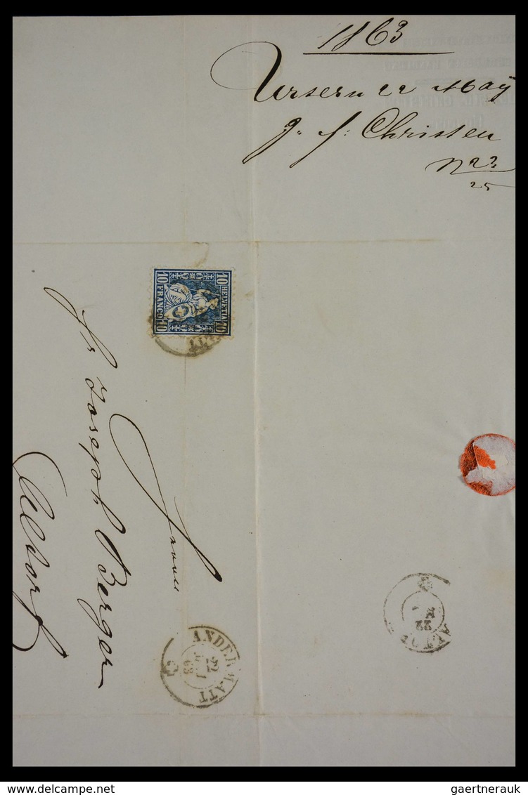 Schweiz: 1862-1881: Part of family archive of over 650! covers with contents, all sent to Joseph Ber