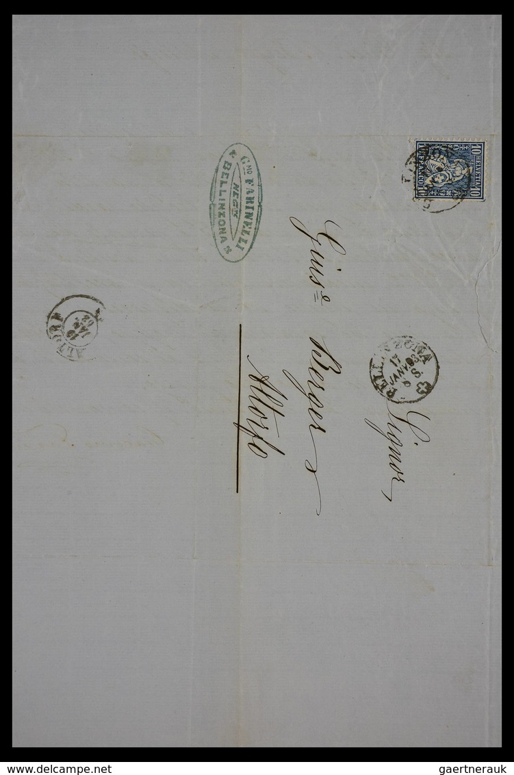 Schweiz: 1862-1881: Part of family archive of over 650! covers with contents, all sent to Joseph Ber