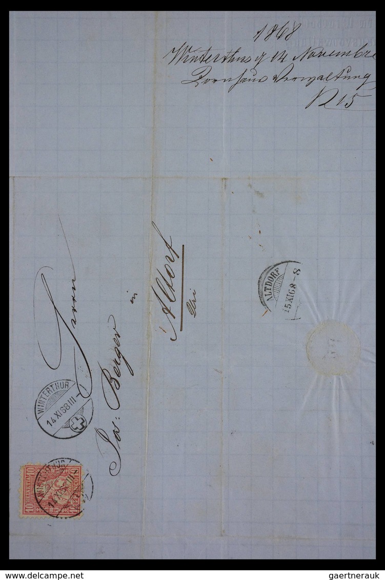 Schweiz: 1862-1881: Part of family archive of over 650! covers with contents, all sent to Joseph Ber