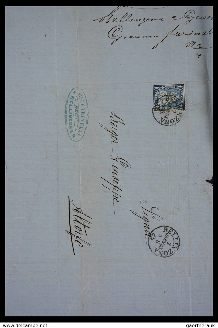 Schweiz: 1862-1881: Part of family archive of over 650! covers with contents, all sent to Joseph Ber