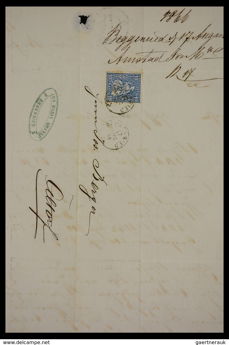 Schweiz: 1862-1881: Part of family archive of over 650! covers with contents, all sent to Joseph Ber