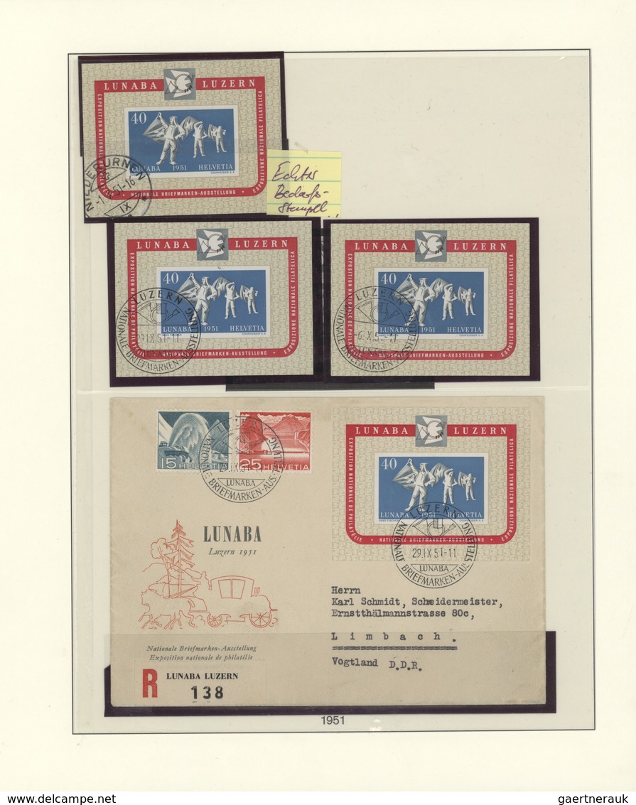 Schweiz: 1908-1992 Umfangreiche Sammlung Von überwiegend Gestempelten Marken Und Blocks Sowie Einer - Sammlungen