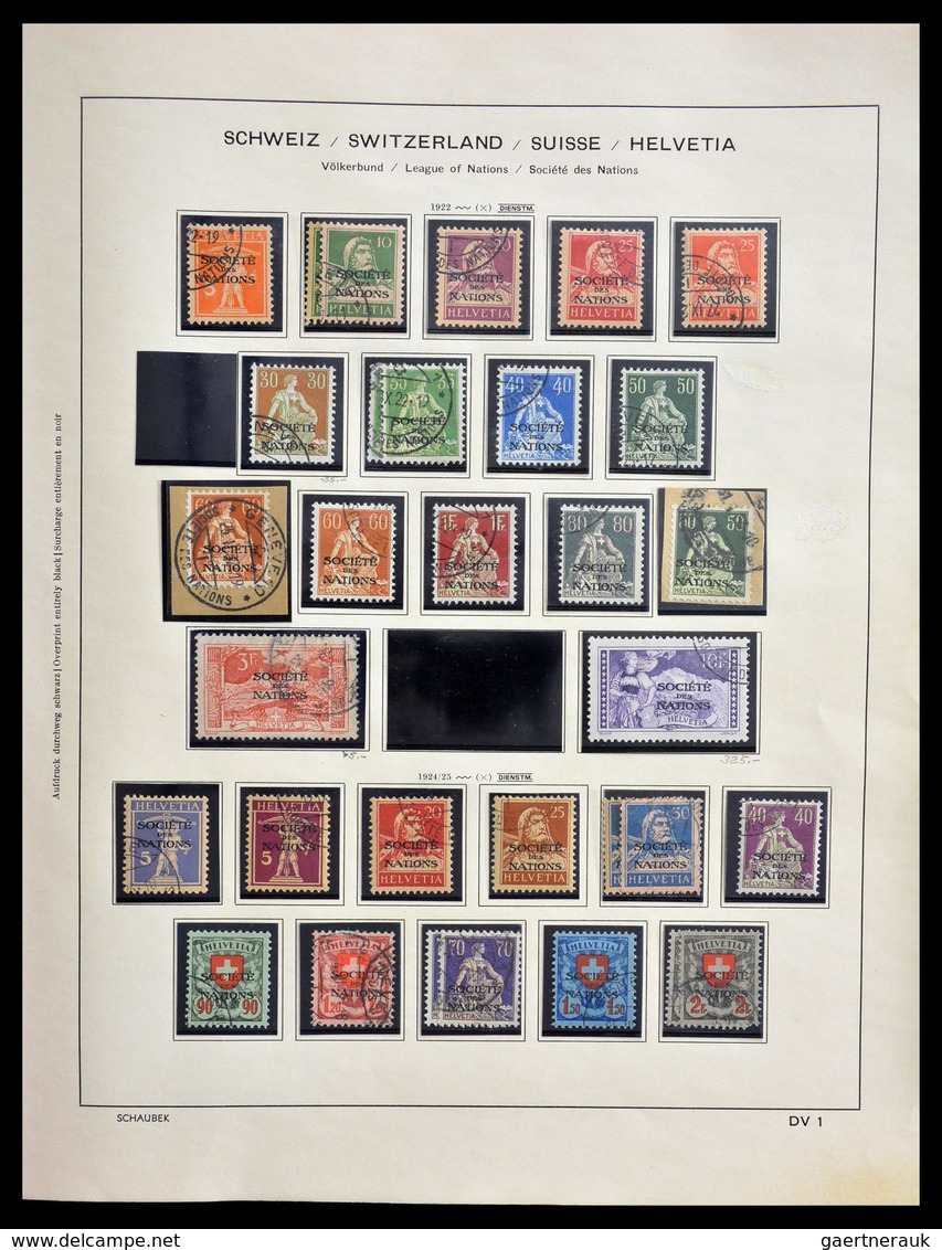 Schweiz - Nebengebiete: 1871-1980: Very nice MNH, mint hinged and used collection back of the book o