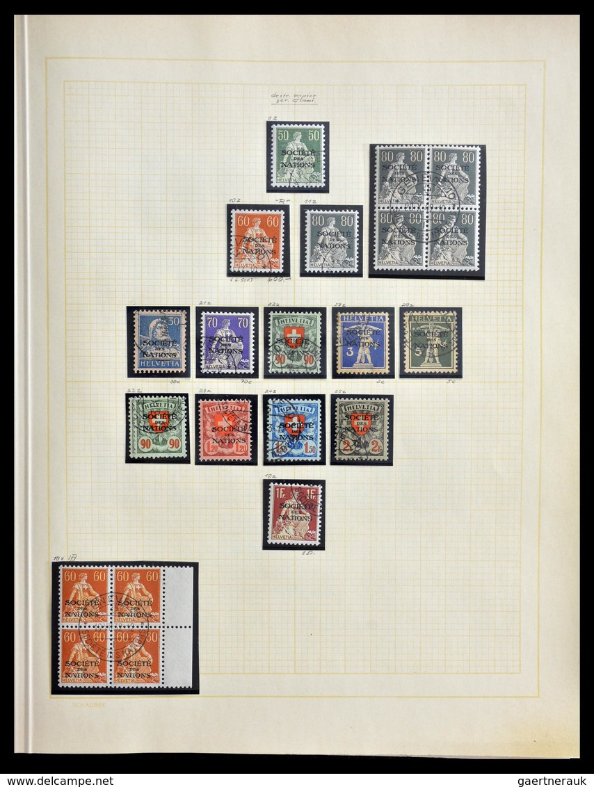 Schweiz - Nebengebiete: 1871-1980: Very nice MNH, mint hinged and used collection back of the book o