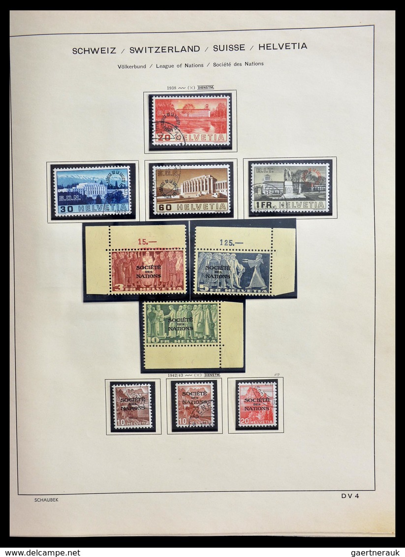 Schweiz - Nebengebiete: 1871-1980: Very nice MNH, mint hinged and used collection back of the book o