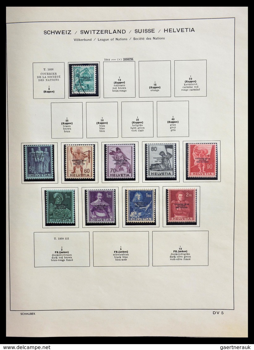 Schweiz - Nebengebiete: 1871-1980: Very nice MNH, mint hinged and used collection back of the book o