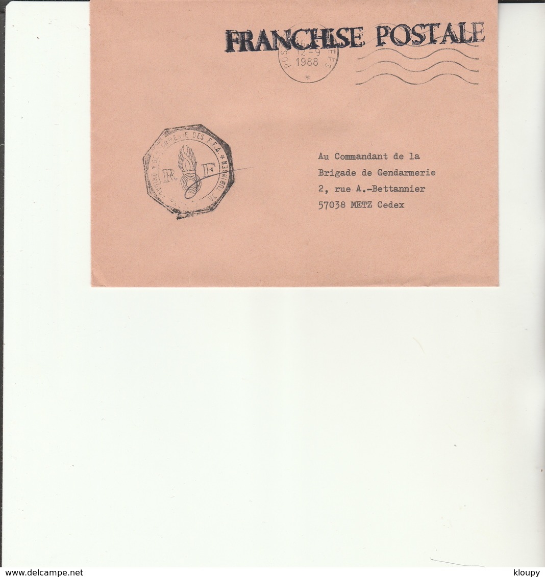 L 3 - Enveloppe Gendarmerie  Des F.F.A. à TUBINGEN  -Poste Aux Armées - Cachets Militaires A Partir De 1900 (hors Guerres)