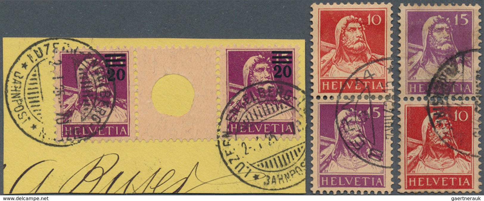 Schweiz - Zusammendrucke: 1909/1997, Gestempelte Und Postfrisch/ungebrauchte Sammlung Der Zusammendr - Zusammendrucke