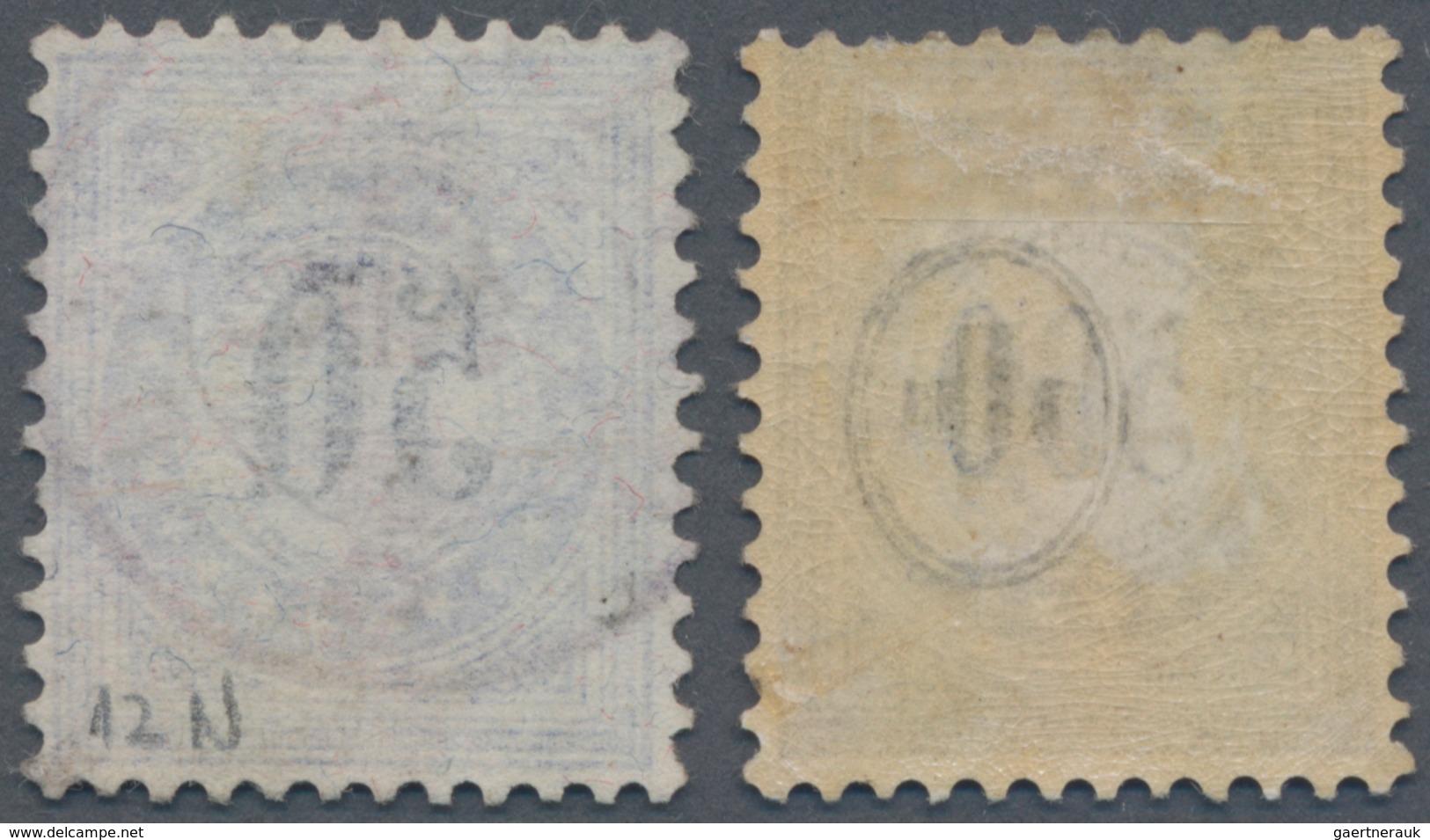 Schweiz - Portomarken: 1878/1882, 500 Rp. Weißes Papier Ungebraucht Mit Originalgummi Sowie 50 Rp. F - Portomarken