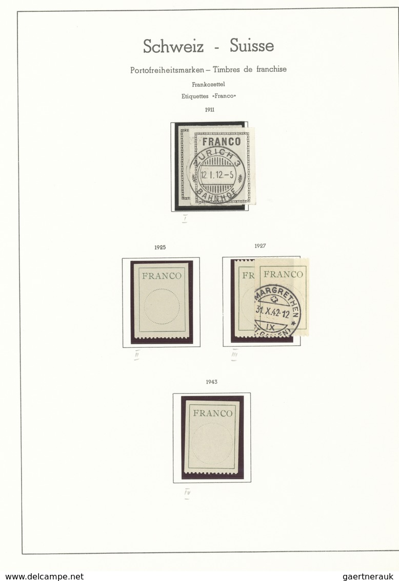 Schweiz - Portomarken: 1878/1950, vielseitige Sammlung meist der Portomarken sowie noch Dienst IKW/B