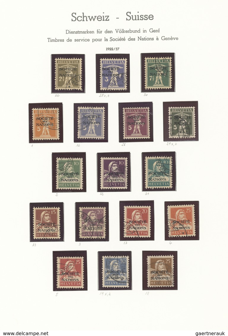 Schweiz - Internationale Organisationen: 1922/1995, Saubere Gestempelte Bzw. Postfrische Sammlung Au - Sonstige & Ohne Zuordnung