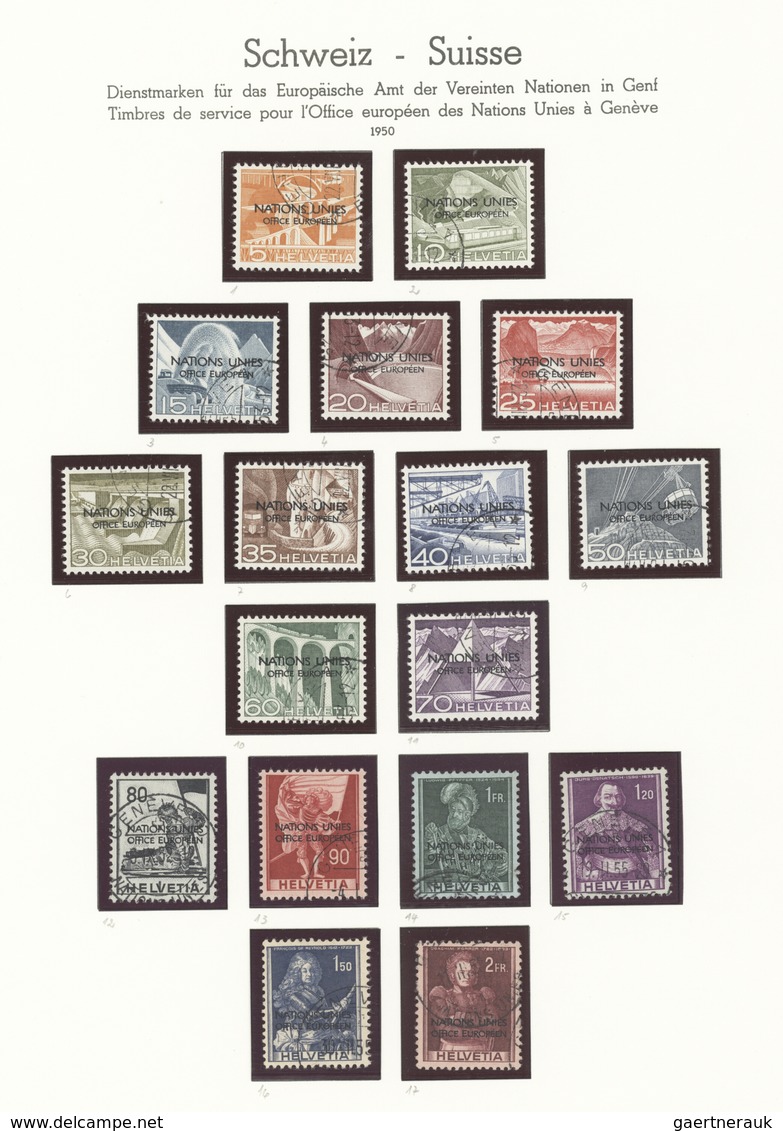 Schweiz - Internationale Organisationen: 1922/1995, saubere gestempelte bzw. postfrische Sammlung au