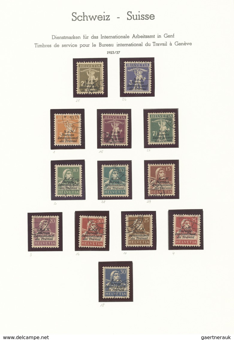 Schweiz - Internationale Organisationen: 1922/1995, saubere gestempelte bzw. postfrische Sammlung au