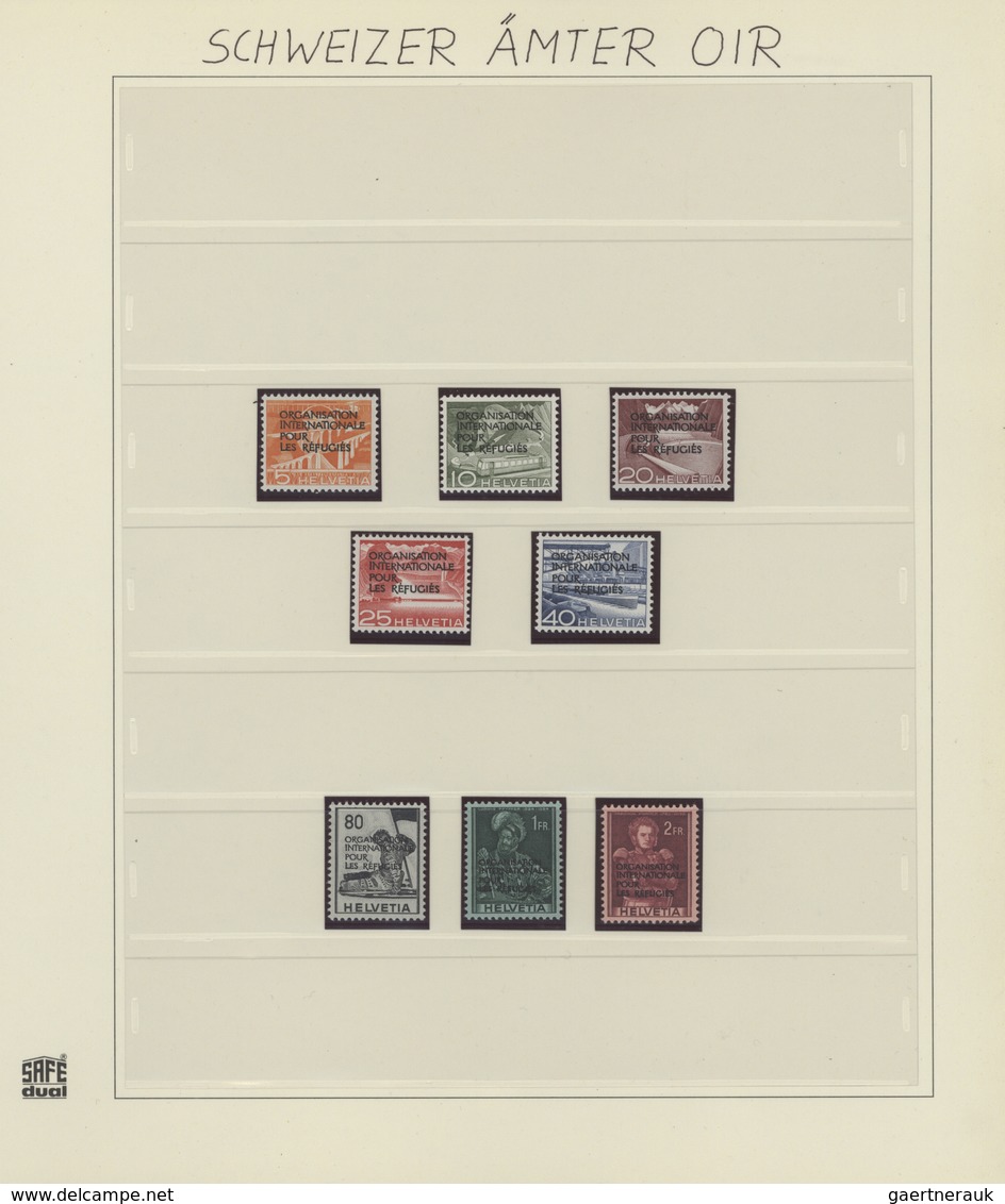 Schweiz - Internationale Organisationen: 1922/1999, saubere Sammlung im Safe-Ringbinder, anfangs ges