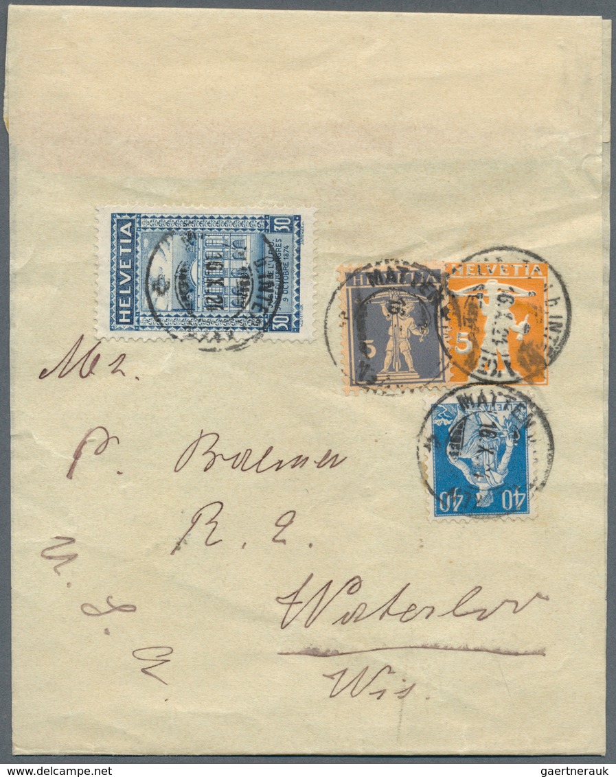 Schweiz - Ganzsachen: 1910/1950's: Group Of 18 Postal Stationery Wrappers (Streifbänder) To North Am - Ganzsachen