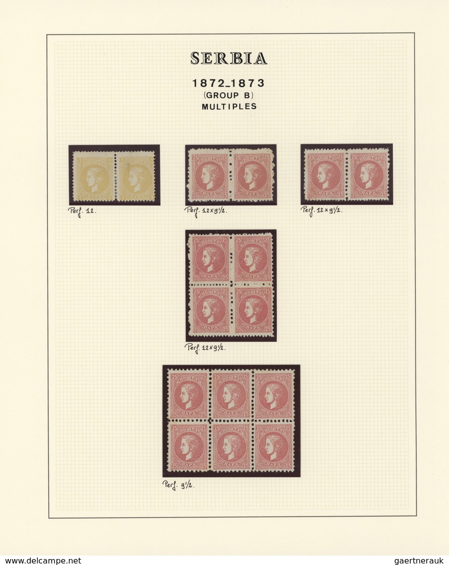 Serbien: 1872/1876, Milan IV. 2nd/3rd Issue, Specialised Collection Of Apprx. 62 Stamps Of All Four - Serbien