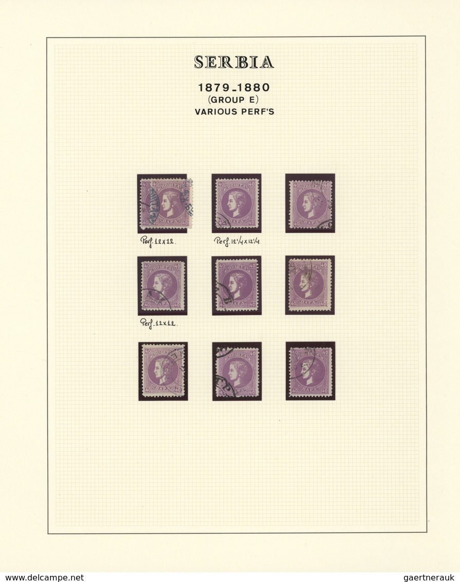 Serbien: 1879/1880, Milan IV. 5th Issue, Specialised Collection Of Apprx. 100 Stamps Of All Four Den - Serbien