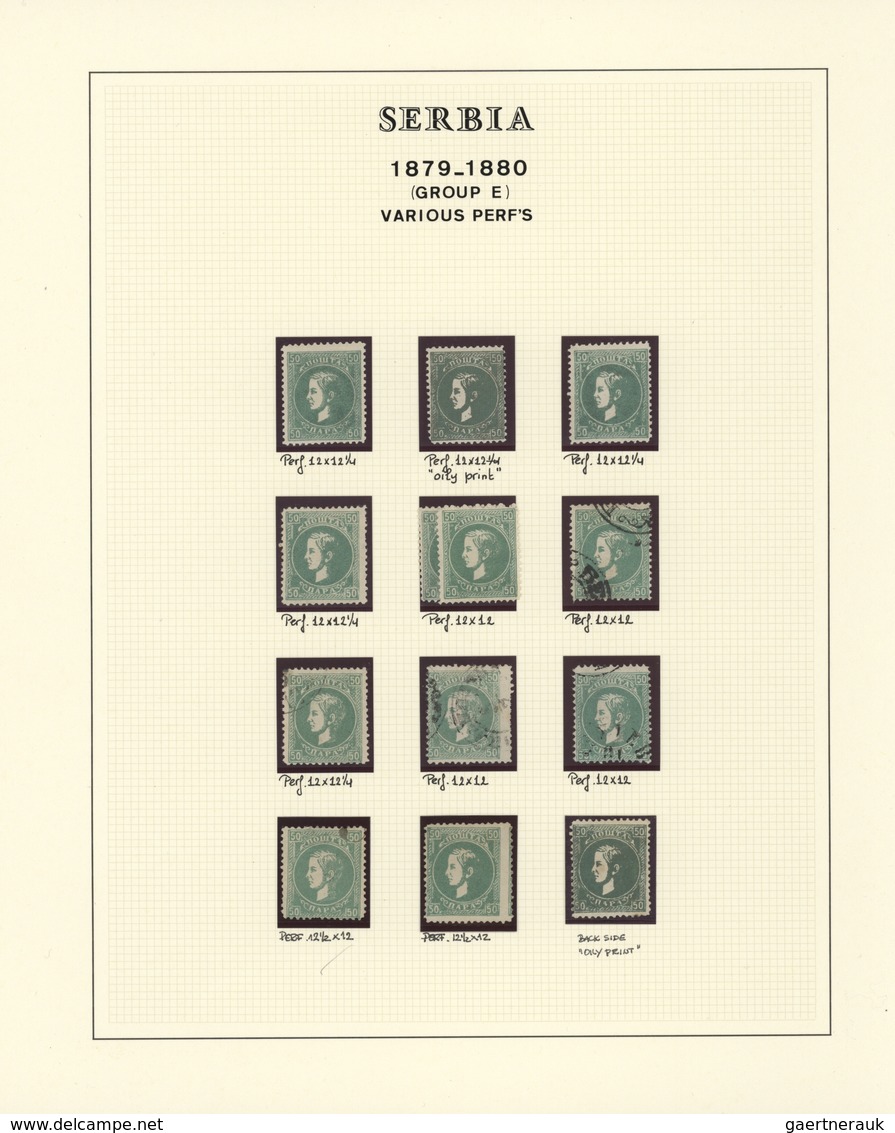 Serbien: 1879/1880, Milan IV. 5th Issue, Specialised Collection Of Apprx. 100 Stamps Of All Four Den - Serbien