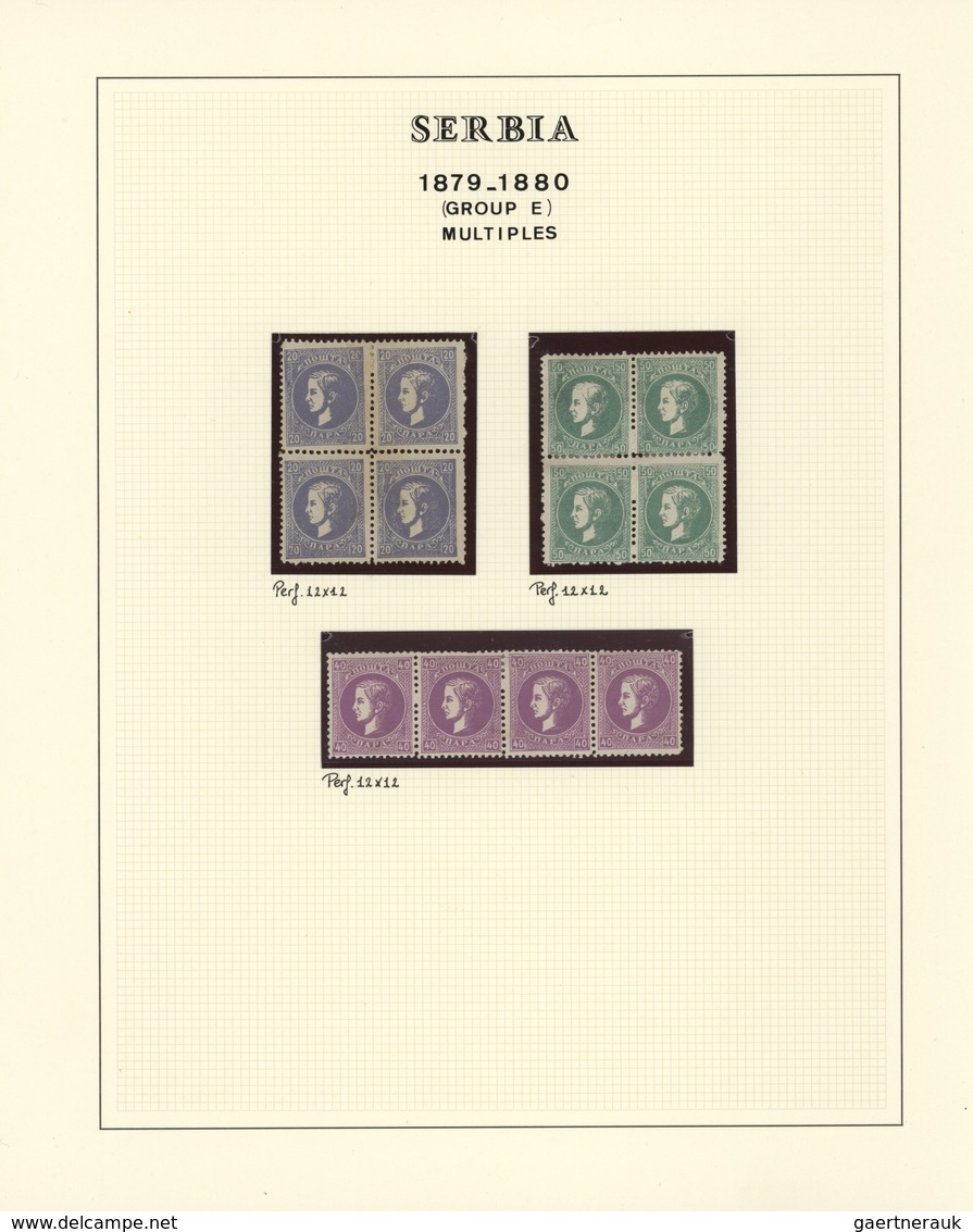 Serbien: 1879/1880, Milan IV. 5th Issue, Specialised Collection Of Apprx. 100 Stamps Of All Four Den - Serbien