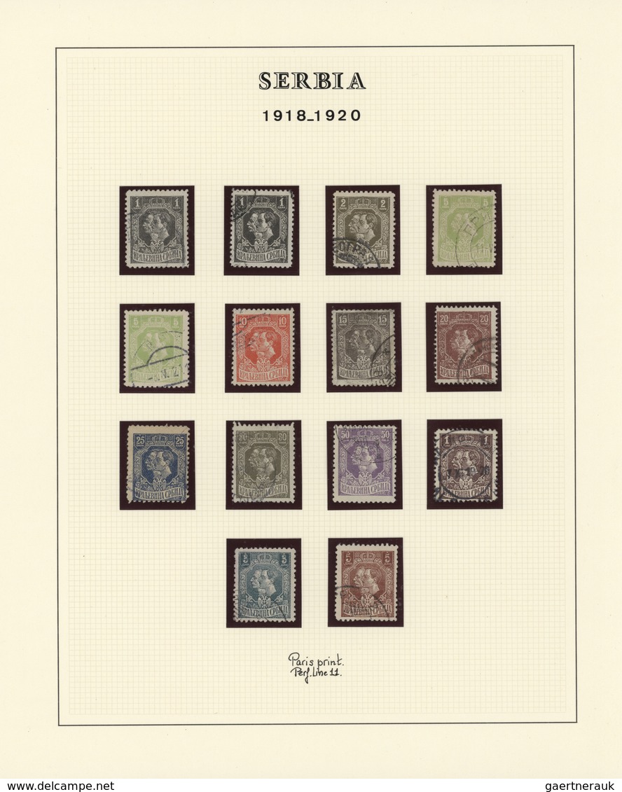 Serbien: 1918/1920, King Peter I./Crown Prince Alexander, Specialised Collection Of Apprx. 144 Stamp - Serbien