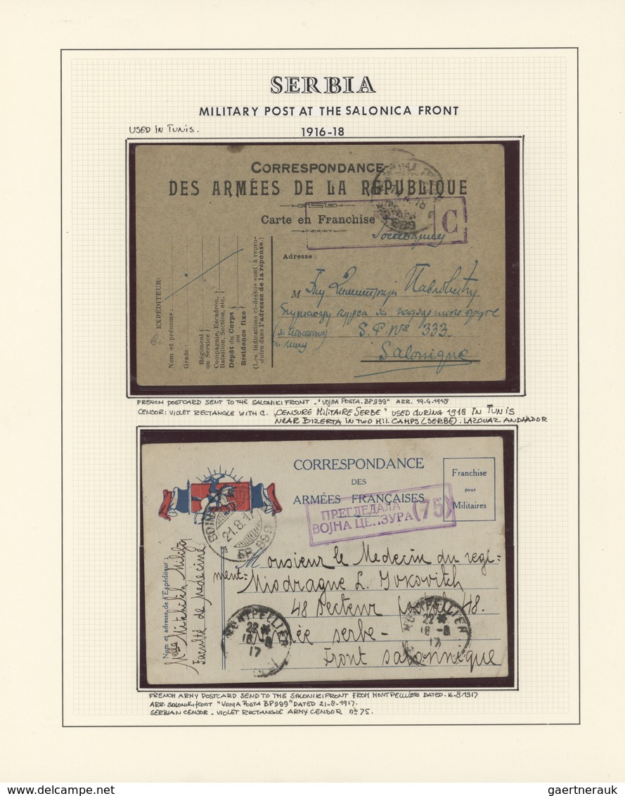 Serbien - Besonderheiten: 1917/1918, Military Mail At The Salonica Front, Assortment Of Ten Entires - Serbien