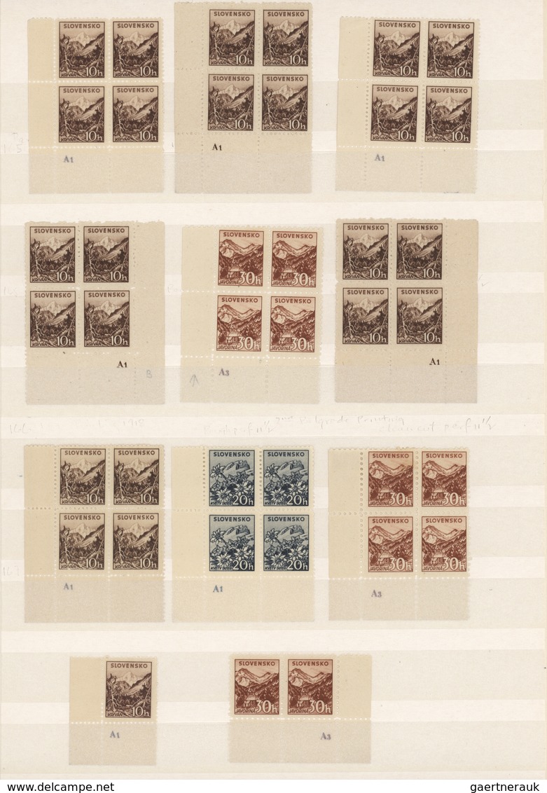 Slowakei: 1939/1944, Mint Assortment On Stockpages/stockcards, Also Incl. More Than 40 Plate Numbers - Ungebraucht