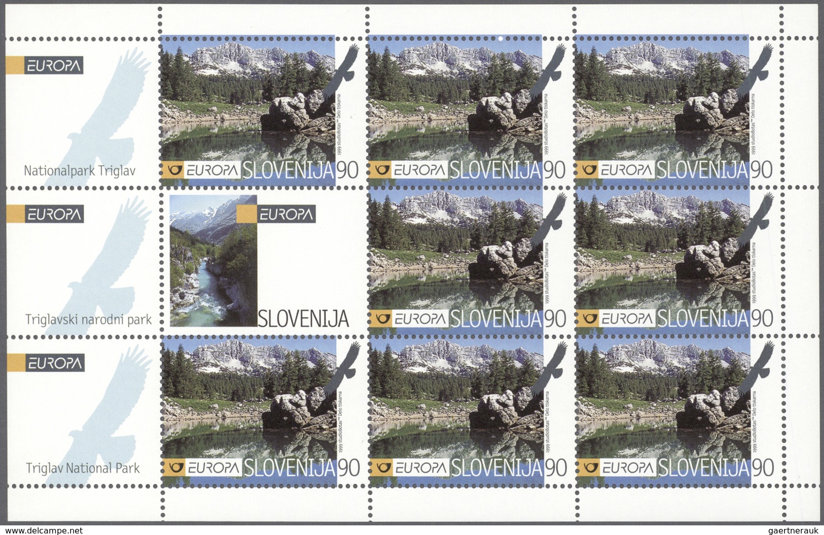 Slowenien: 1993/2000, Stock Of The Europa Issues, Often In Complete Sheets, All Mint Never Hinged, I - Slowenien