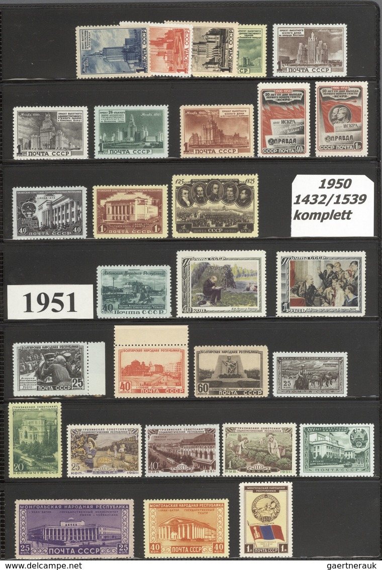 Sowjetunion: 1940/1991, A Splendid Mint Collection In Five Binders, Well Collected Throughout (mainl - Used Stamps