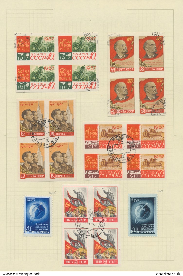 Sowjetunion: 1948/1960, mainly used collection on written up album pages in a binder, well collected