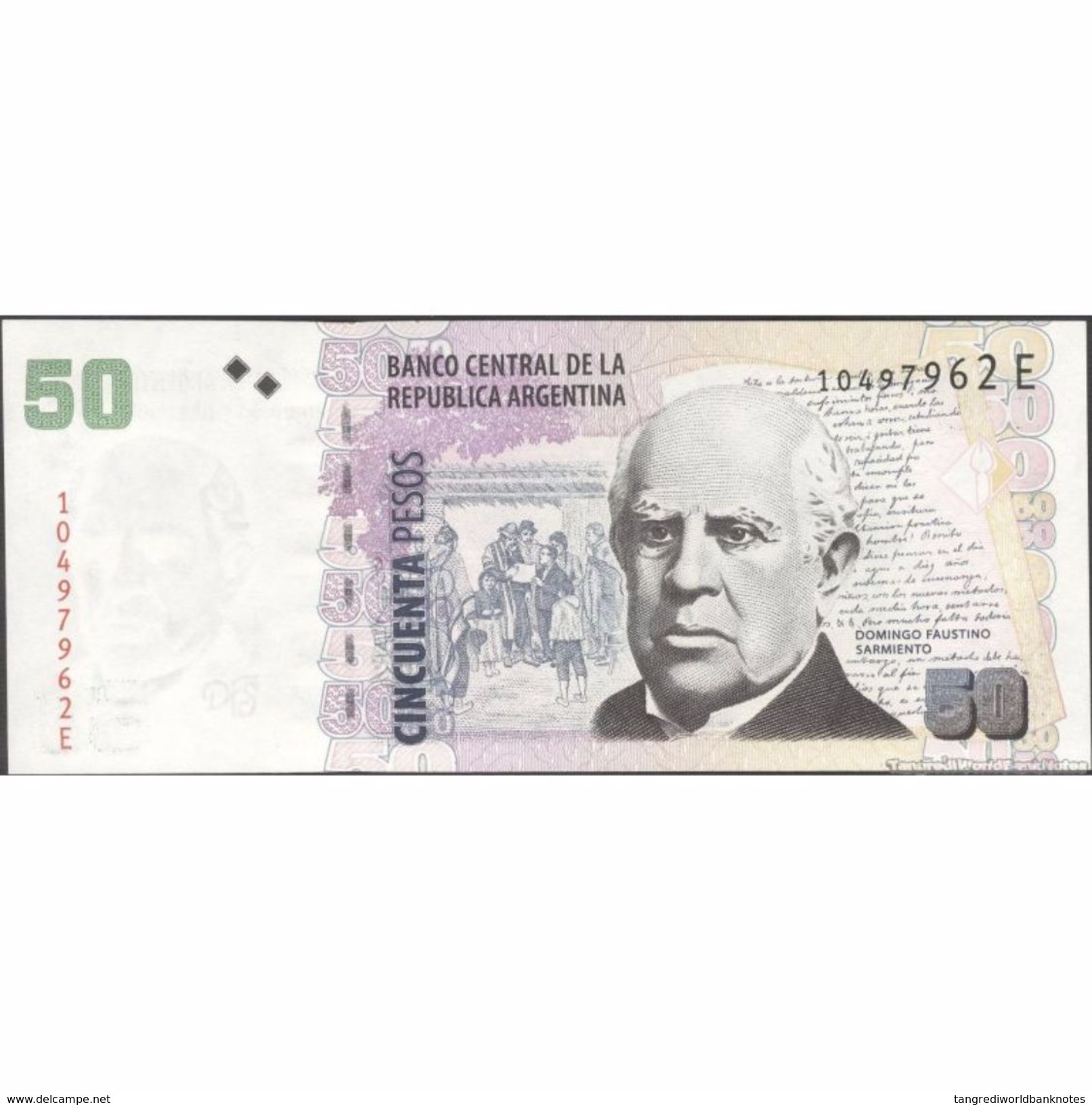 TWN - ARGENTINA 356e - 50 Pesos 2003 Serie E - Signatures: Del Pont & Fellner UNC - Argentina