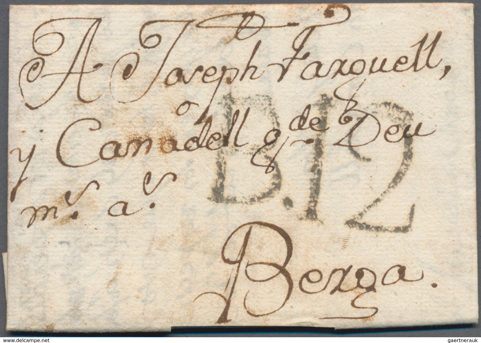 Spanien - Vorphilatelie: 1740/1857 (ca.), Catalonia, Collection Of Apprx. 64 Letters, Showing Nice R - ...-1850 Vorphilatelie