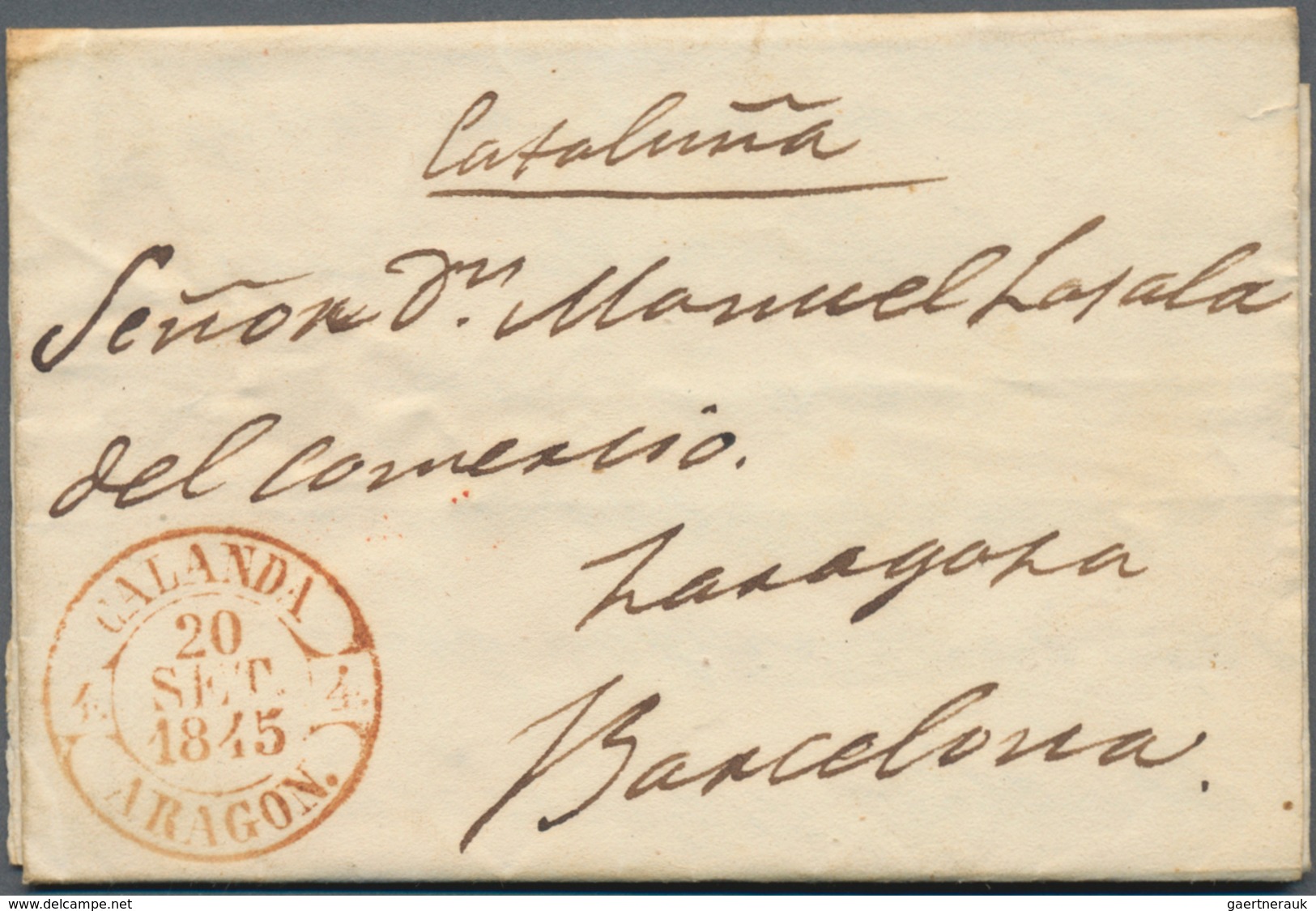 Spanien - Vorphilatelie: 1800/1850, Collection Of Ca. 49 Folded Letters Exclusively From The Provinc - ...-1850 Prephilately
