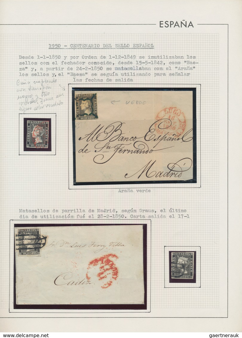 Spanien: 1850/1950, Postal History: History Of Mostly Spanish Mail Beginning With Prephilatelic Lett - Covers & Documents