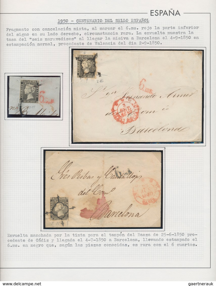 Spanien: 1850/1950, Postal History: History Of Mostly Spanish Mail Beginning With Prephilatelic Lett - Covers & Documents