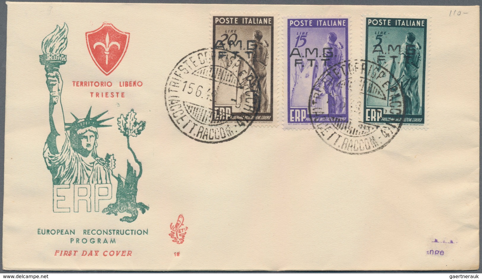 Triest - Zone A: 1947/1953, Collection Of 48 F.d.c. Incl. Better Pieces Like 1947/1948 Overprints, A - Gebraucht