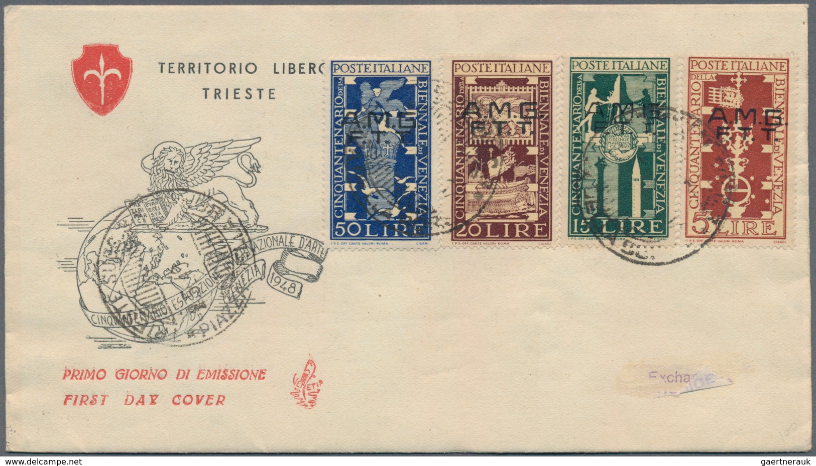 Triest - Zone A: 1947/1953, Collection Of 48 F.d.c. Incl. Better Pieces Like 1947/1948 Overprints, A - Gebraucht