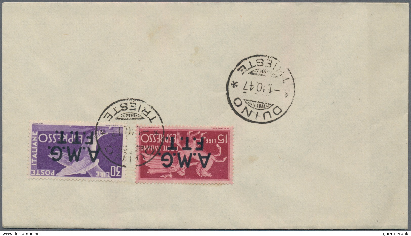 Triest - Zone A: 1947/1953, collection of 48 f.d.c. incl. better pieces like 1947/1948 overprints, a