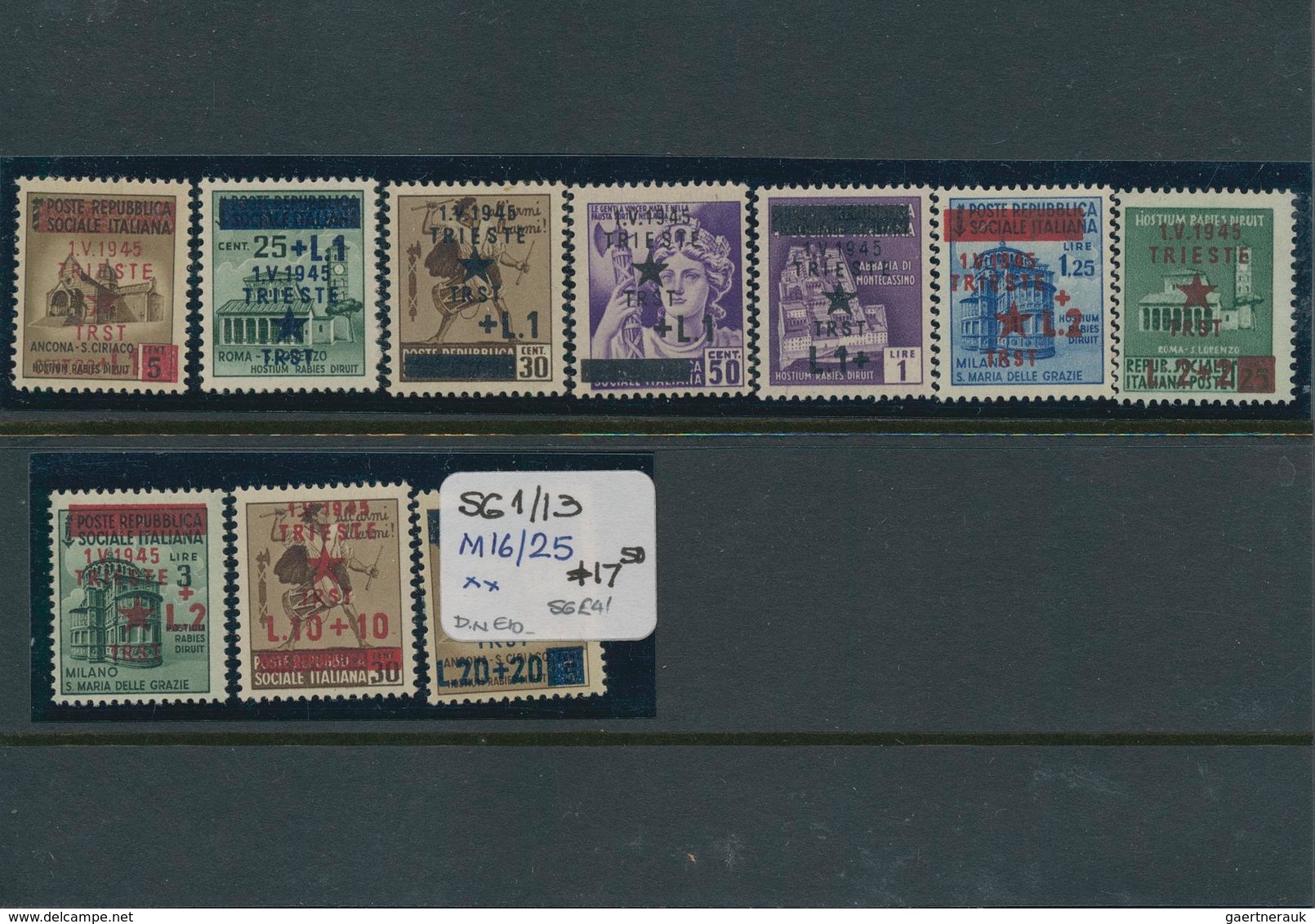 Triest - Zone B: 1945/1954, Almost Exclusively U/m Holding On Stockcards In A Small Binder, Comprisi - Used