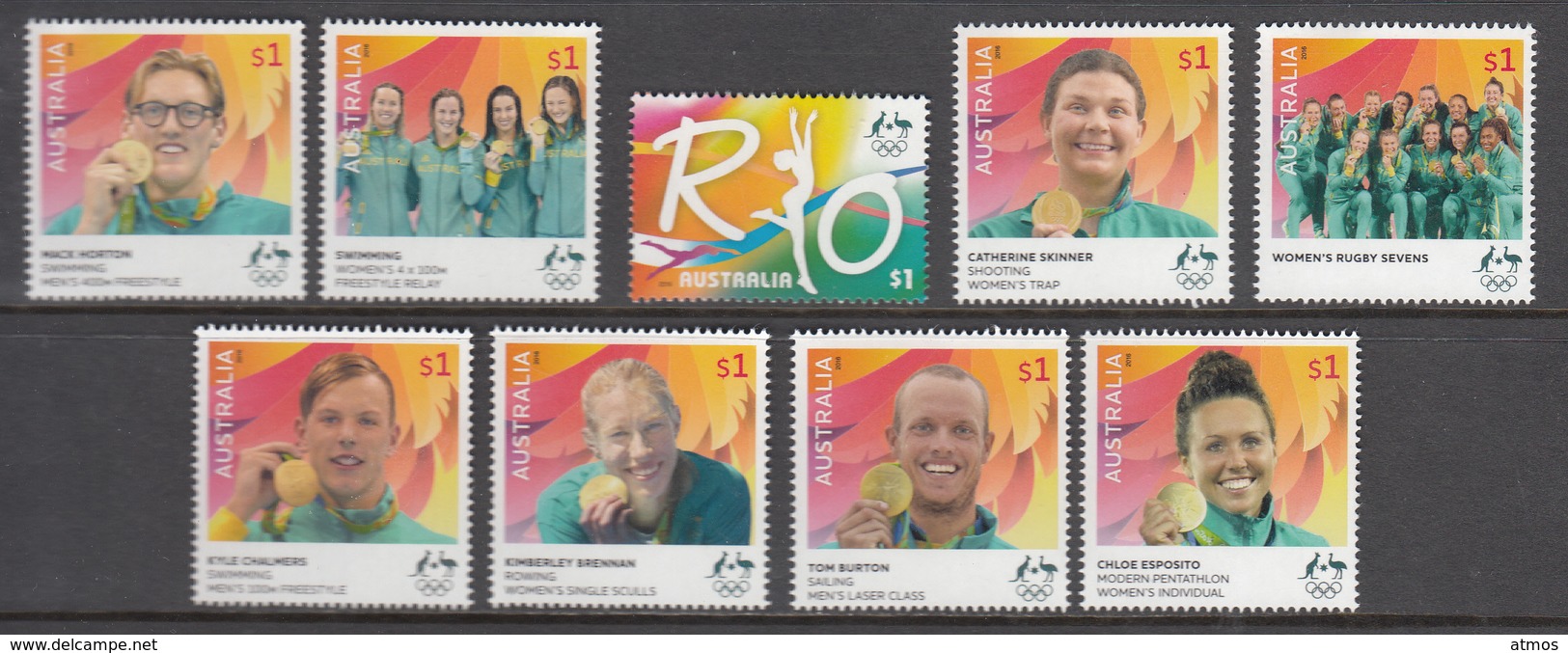 Australia MNH Michel Nr 4527/35 From 2016 / Catw 18.00 EUR - Mint Stamps