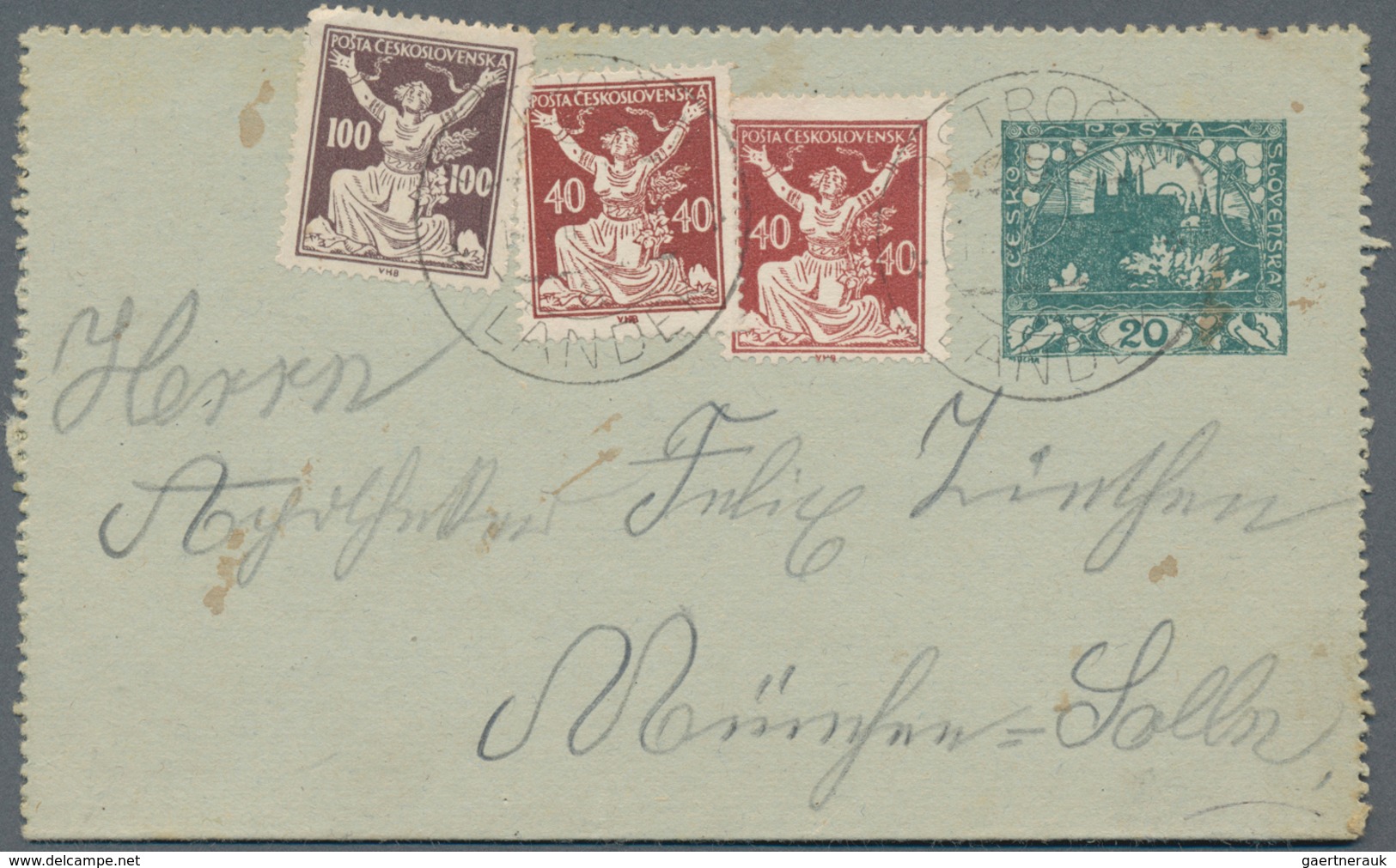 Tschechoslowakei: 1870/2000 (ca.), holding of apprx. 400 covers/cards, incl. stationeries, attractiv