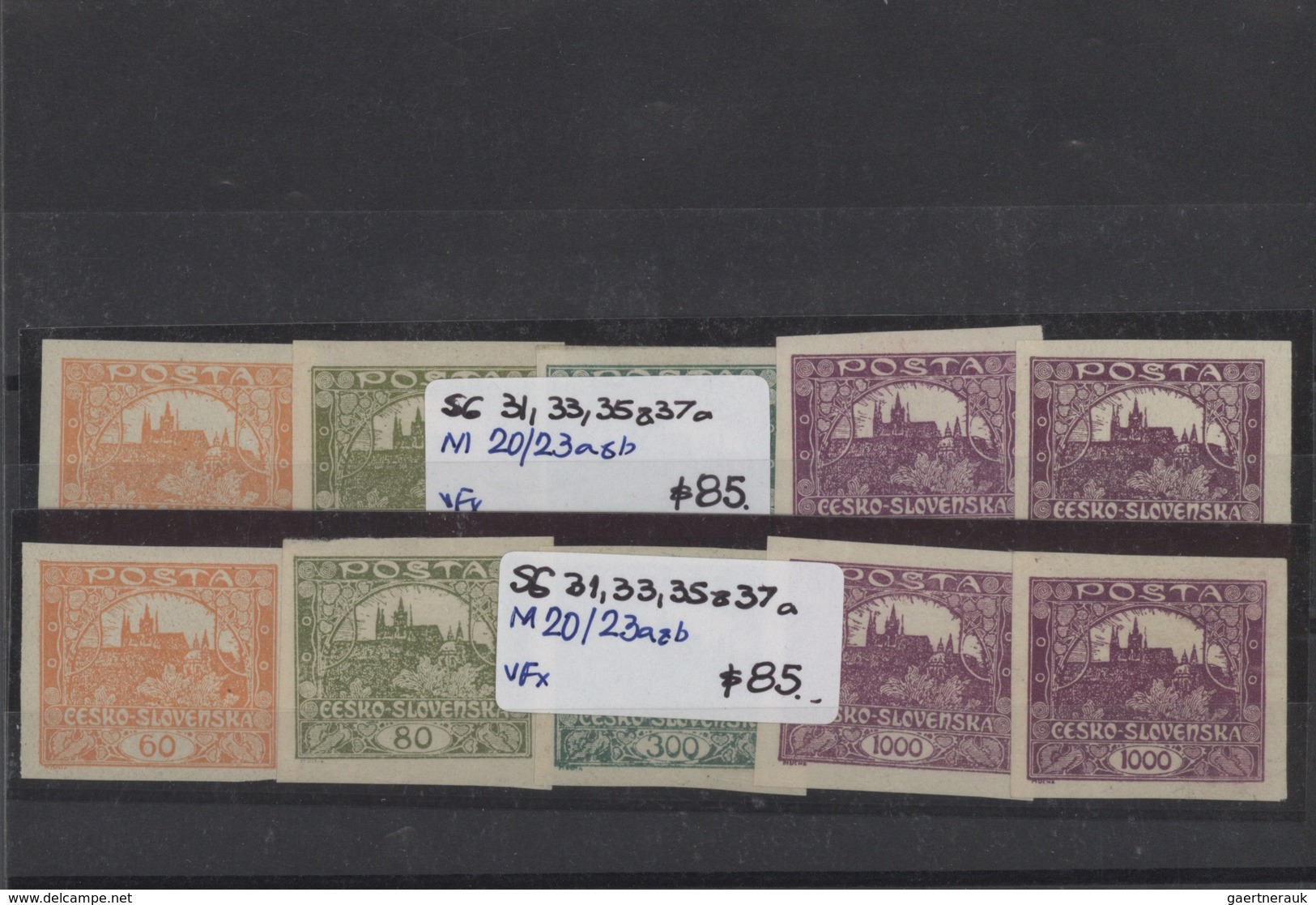 Tschechoslowakei: 1918/1992, Mint And Used Holding On Stockcards And In One Stockbook, From Hradacan - Briefe U. Dokumente